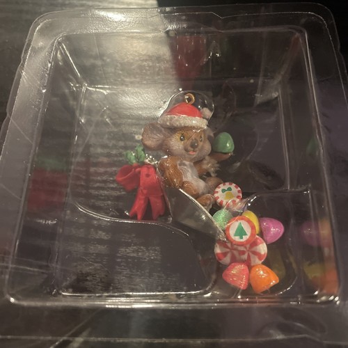 CARLTON CHRISTMAS ORNAMENT; CHRISTMAS SWEETS 4TH : KOALA BEAR W/CANDY NEW IN BOX - Picture 6 of 6
