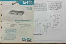 SONY TA-F40 INTEGRATED STEREO AMPLIFIER ORIGINAL SERVICE MANUAL