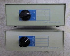 Lot of 2 Data Transfer Switch AB & ABCD