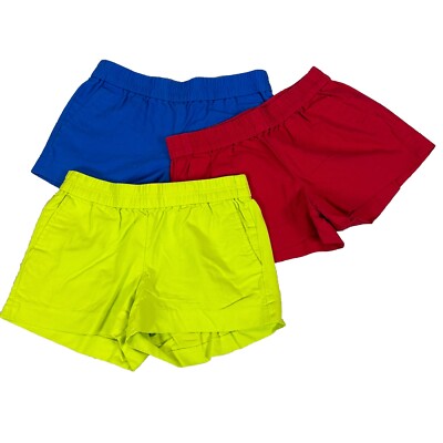 J Crew Boardwalk Pull On Shorts Size Bundle Lot Lime Green