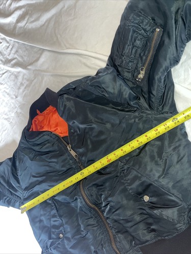 Black Flyers Jacket Airforce Orchard MIL-J-8279E Reversible Bomber Sz L Distress - Picture 17 of 19