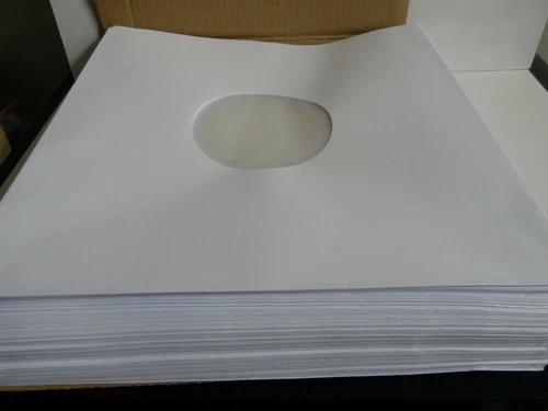 50 Stück reinweiße gefütterte Innenhüllen für LP Maxi Single Schallplatten 12"