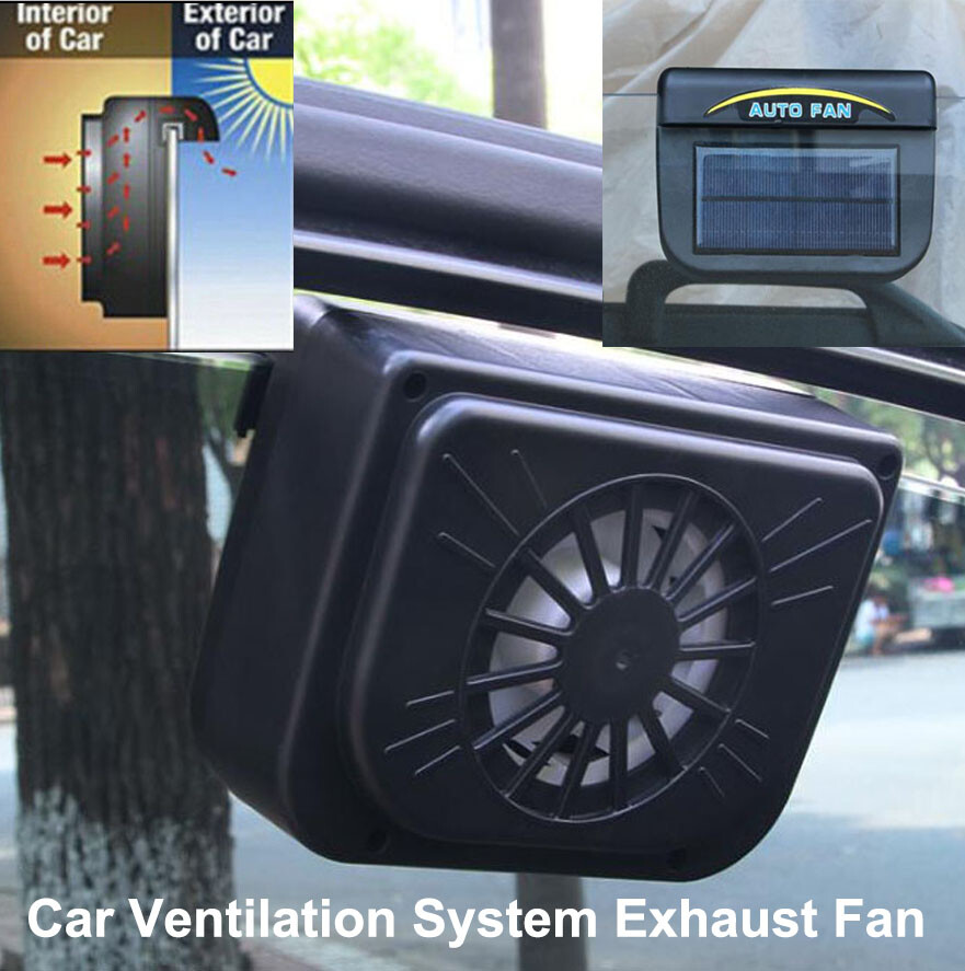 Solar Powered Car Air Vent Cool Fan Auto Cooler Ventilation System Exhaust  Fan | eBay