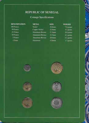 Coin Sets of All Nations Senegal (WAS) UNC All 2000 but 100 Francs
