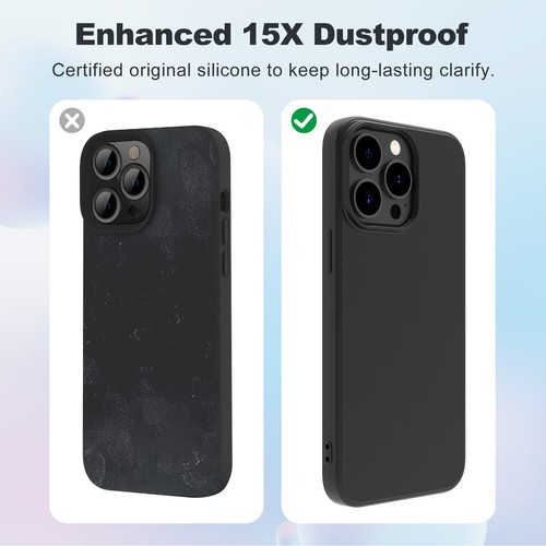 For iPhone 15 Pro Max Plus Liquid Silicone Case Shockproof Cover/Tempered Glass - Picture 13 of 64