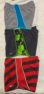Nike Tempo Dri Fit 3 Piece Women Multi Color XS Extra Small Lined Running Shorts