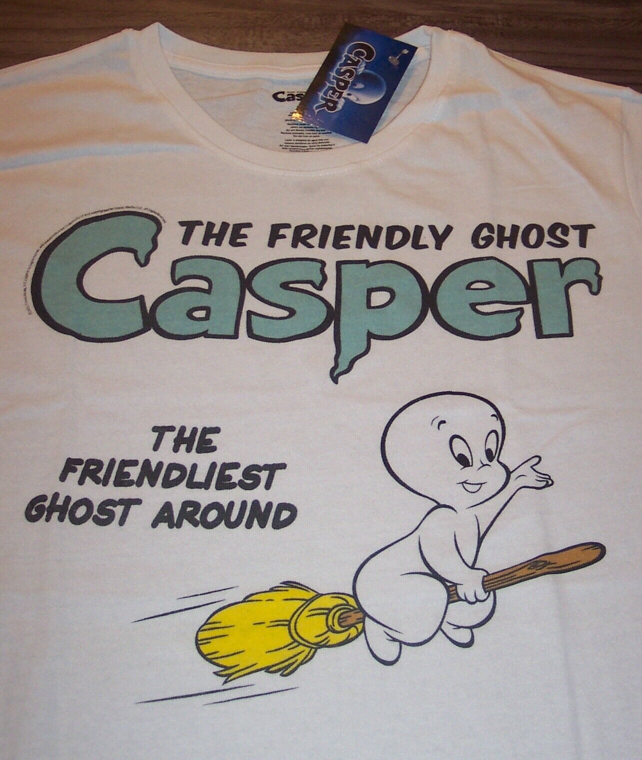 CASPER THE FRIENDLY GHOST Cartoon T-Shirt MENS LARGE NEW w/ TAG HALLOWEEN