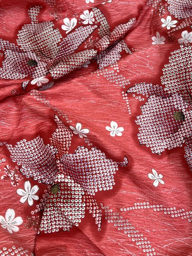 "Vintage Kimono Shibori Modello Giappone Kanebo Cotone Teen Tessuto 4,44 yds x 42""" - Foto 15 di 15