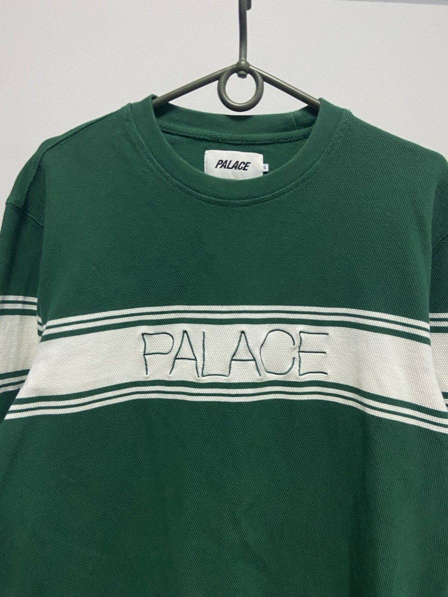 Palace Marina Stripe Pique Crew Vintage Sweatshirt Skate Big Logo