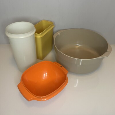 Vintage Tupperware Microware Kronenware Sparhalter keine Deckel 80er 90er (x4) GB