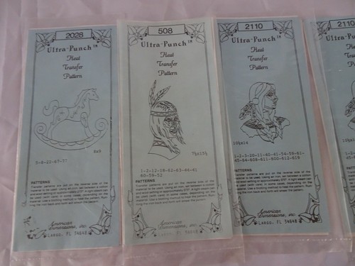 Hot Iron Transfer Packages Vtg. '80s '90s Pretty Punch & Embroidery Lot 30 - Picture 2 of 12