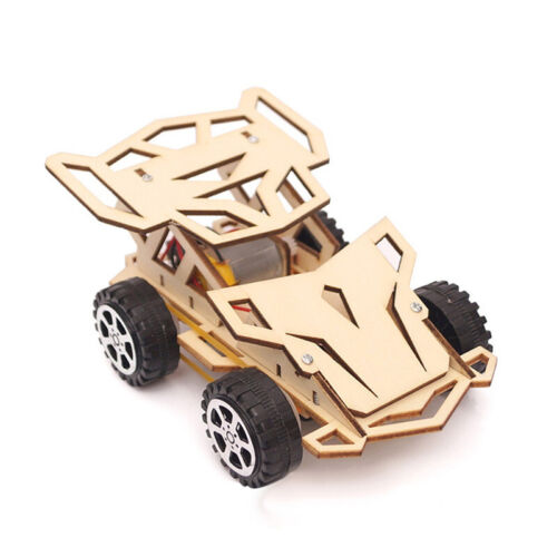 DIY Assembly Racing Car Vehicle Model Kit Experiment Educational Wooden Kid Toys