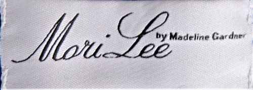 MORI LEE taglia 12 nero/blu royal 1 spalla pizzo guaina festa 100% poliestere - Foto 10 di 12