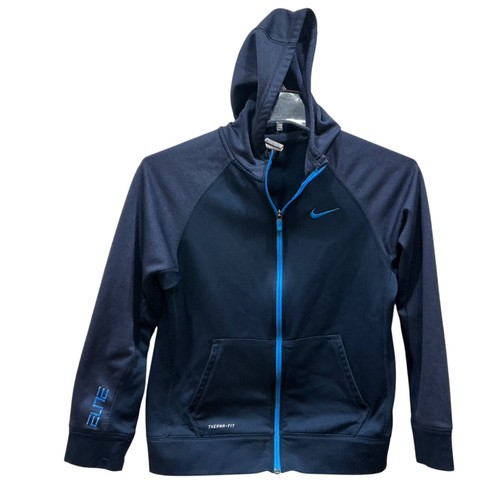 Kids Nike Therma Fit Pullover Hoodie Blue Size XL Full Zip boys girls - Picture 2 of 12