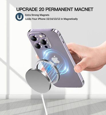 CARICABATTERIE MAGNETICO MAGSAFE WIRELESS PER IPHONE 12 13 14 PRO IPAD 15W QI
