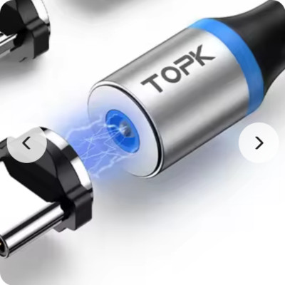 3 in 1 ladekabel topk 360 rotatio ladekabel mit led-licht