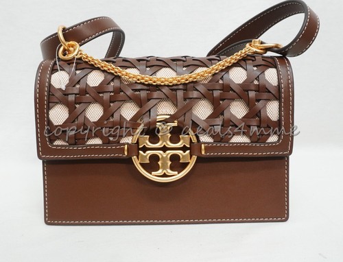 Tory Burch 90467 Miller Basketweave Small Shoulder Bag in Star Anise MSRP $ 658 - Picture 2 of 12