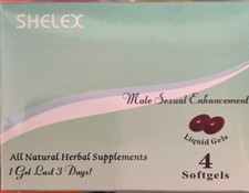 Shelex Male Enhanced Support, Male Enhancement, 4 Softgels Made in USA