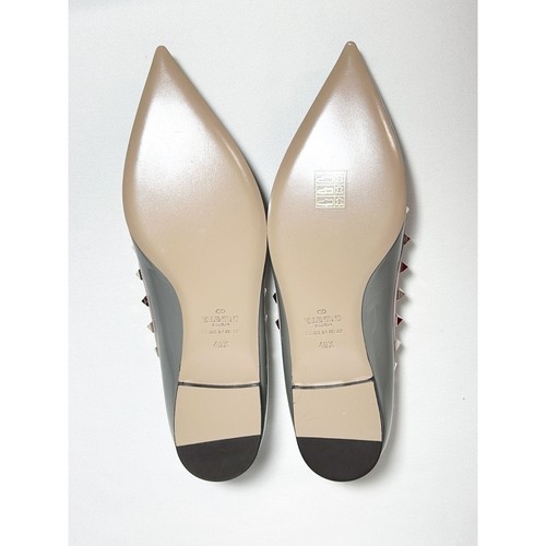 Valentino Garavani Patent Rockstud Ballerina Flats in Gray - Sz 40.5 (10) - Picture 6 of 6