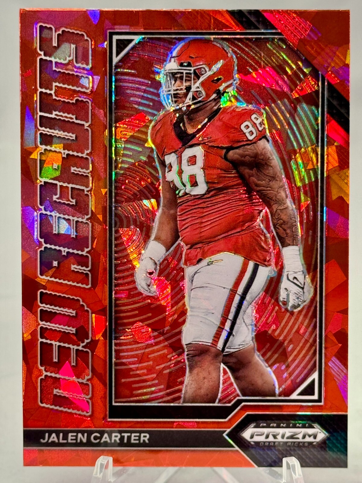 Jalen Carter Panini Prizm Draft Picks New Recruits #NR10 Red Ice