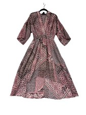 Boho Maxi Dress With V-Neckline & 3/4 Sleeves Stella & Julie Size S #8899