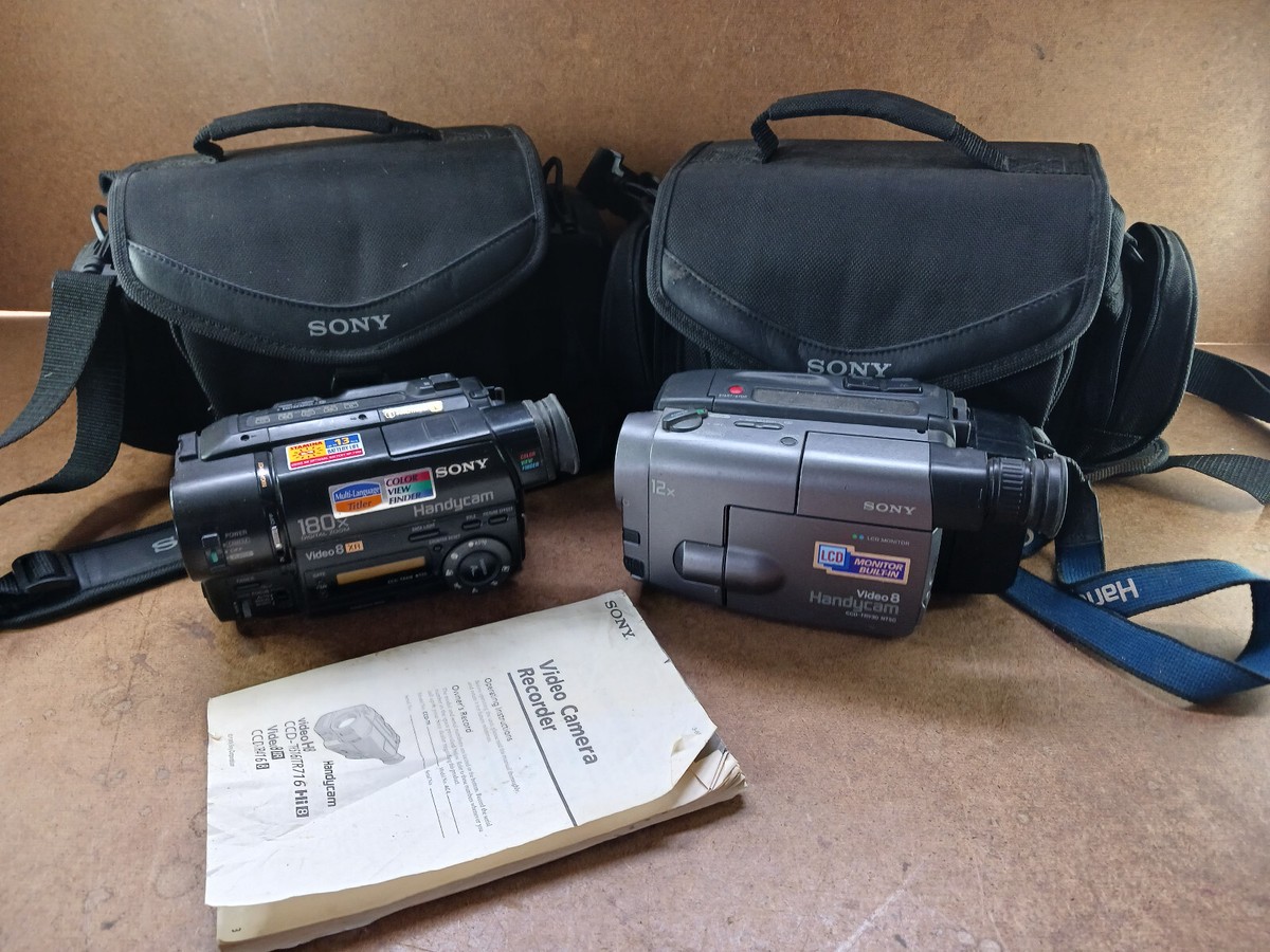 Sony Handycam DCR-TRV30 Camcorder, Sony CCD-TR416, Bags. Untested