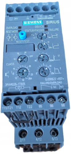 Siemens 3RW4026-1TB05 SIRIUS Soft Starter 24V 25A 15kW 500V AC Ne - Foto 2 di 6