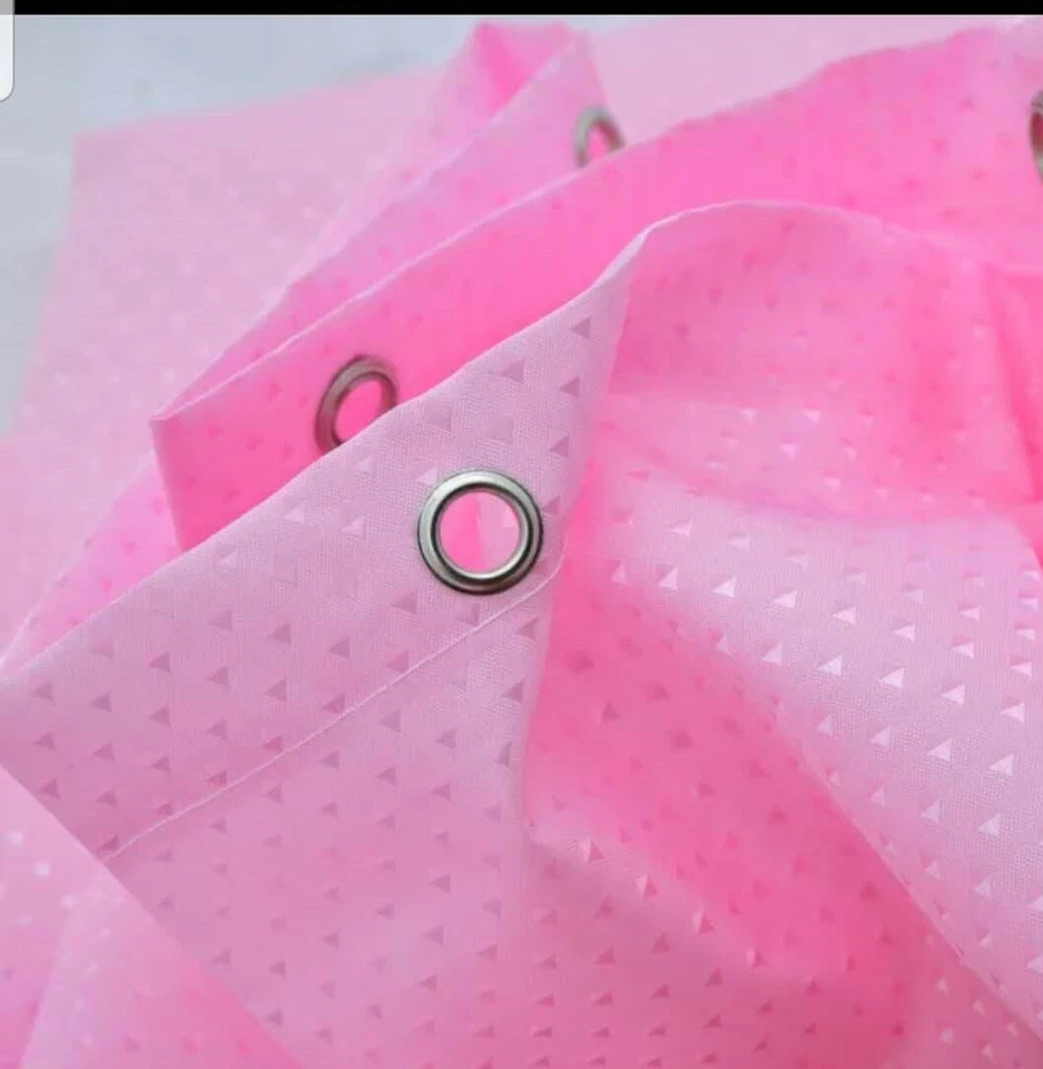 Waterproof Polyester Fabric Bathroom Shower Curtain & Ring Hooks 180 x 180 CM - Image 3 of 4