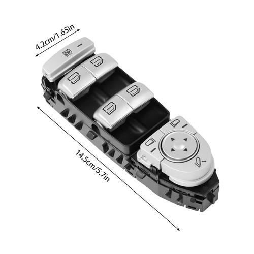 Interruptor de ventana eléctrica lado del conductor para Mercedes Benz C300 C400 GLC300 2015-2020 - Imagen 2 de 7