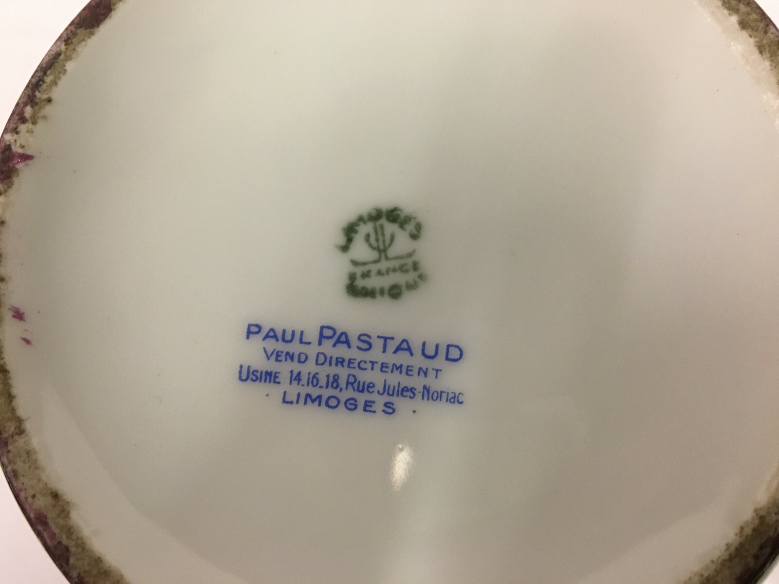 Vase Porcelain Limoges Touze Lemaitre Blancher Decor Paul Pastaud