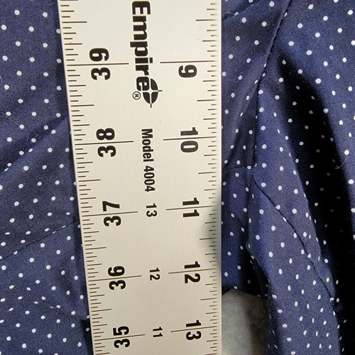 Talbots Women Pants Size 14P Navy Blue Polka Dot Stretch Mid Rise Signature Crop - Picture 6 of 16