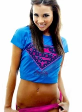 Super Girl T-Shirt / DC Comics / Women's Designer Tees / Aqua Blue Female Shirt