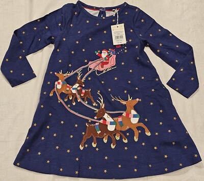 mini boden christmas dress NWT 12 Days of Dress-College Navy The fun print alongside the appliqu detailing Mini Boden Baby Deer Jersey