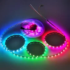 ALITOVE 5mm WS2812B Individually Addressable RGB LED Strip Light 5mm, White 