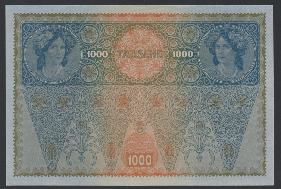 Austria 1000 kronen 1902 1919 DÖ P61(2) II Auflage Block 2824 aUNC/UNC - Image 3 of 4