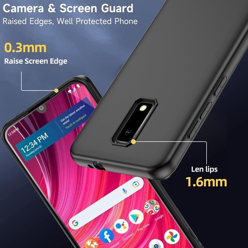 For Blu View 4 B135dl Case, Slim Silicone Gel Phone Cover Glass Screen Protector - Picture 5 of 7