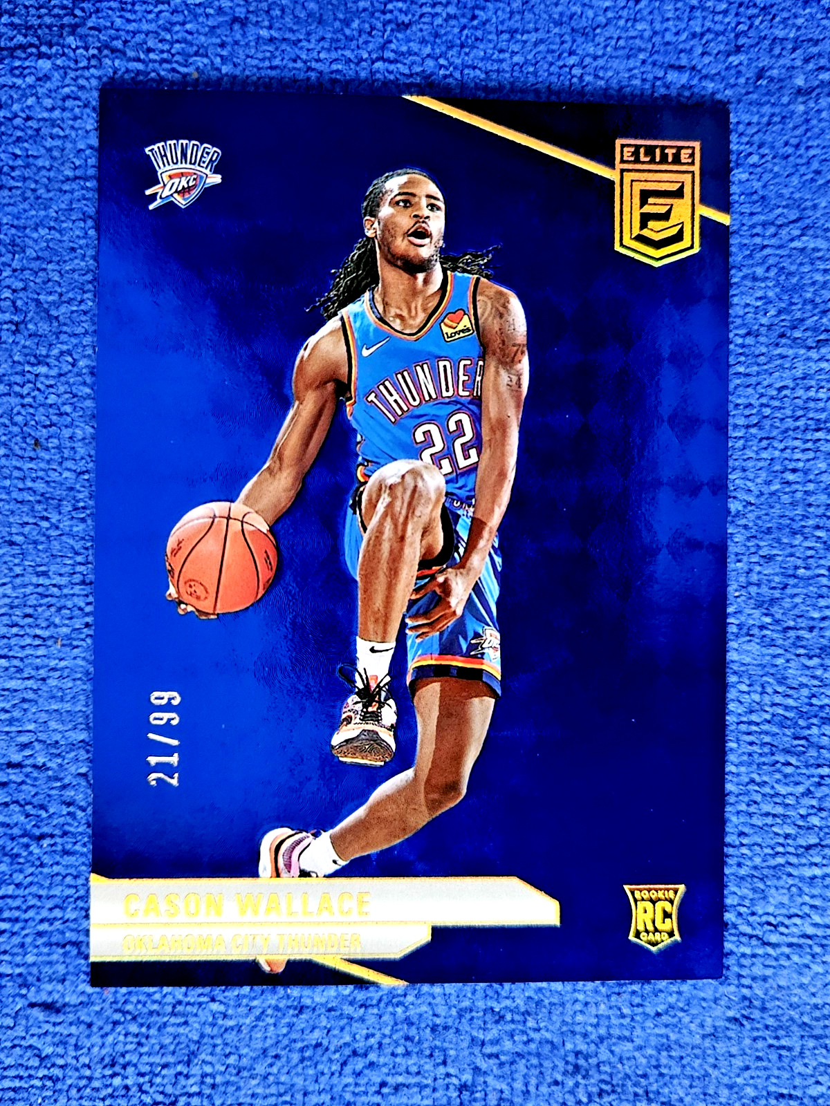 2023-24 Panini Donruss Elite Blue /99 Cason Wallace RC Rookie Holo Foil #219 💥