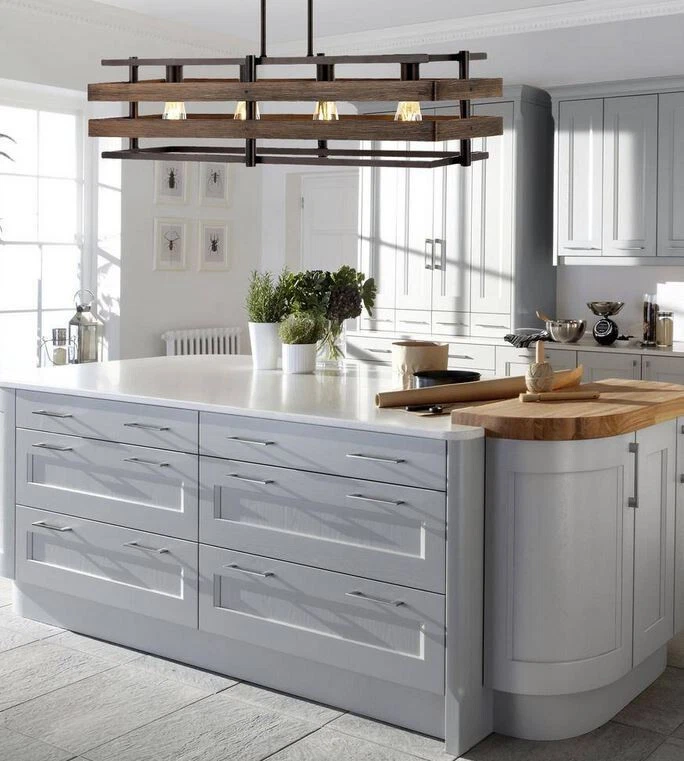 JONATHAN Y Pendant 34" 4-Light Dimmable Metal Oil Rubbed Bronze/Dark Brown Wood - Image 3 of 3