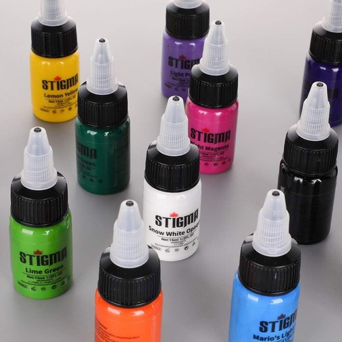 Professional Tattoo Ink Color Set Colors with 15 ml 1/2oz per Bottle Tattoo I... - Picture 8 of 9