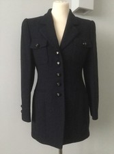 Rena Lange Navy Cashmere & Wool Women’s Designer Fitted Jacket Size 12 Worn Once