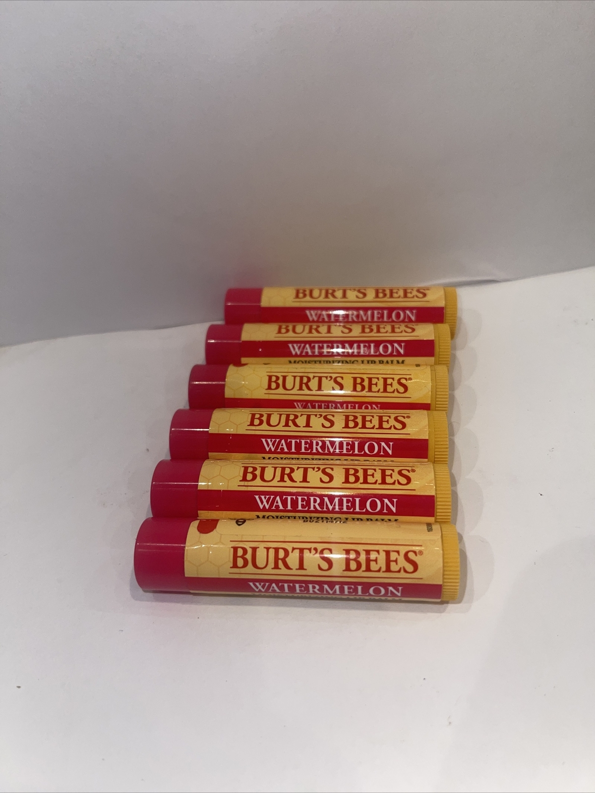 6 New Burt's Bees WATERMELON Moisturizing Lip Balm Beeswax, 100 Natural Origin eBay