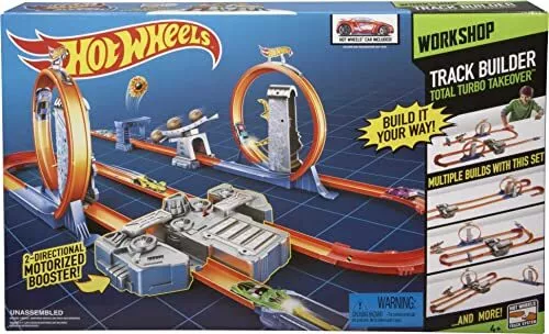 Hot Wheels Track Builder Total Turbo Takeover Track Set Die Cast
