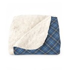 Blue Tartan Plaid Sherpa Blanket