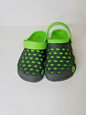 Clogs with heel strap kids unisex black and green size 36 youth