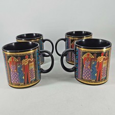 Vintage Laurel Burch Tribal Spirit Black Coff...