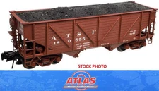 Atlas O 6425-4 Santa Fe 50-Ton War Emergency Coal Hopper DIE-CAST O-Gauge NIB