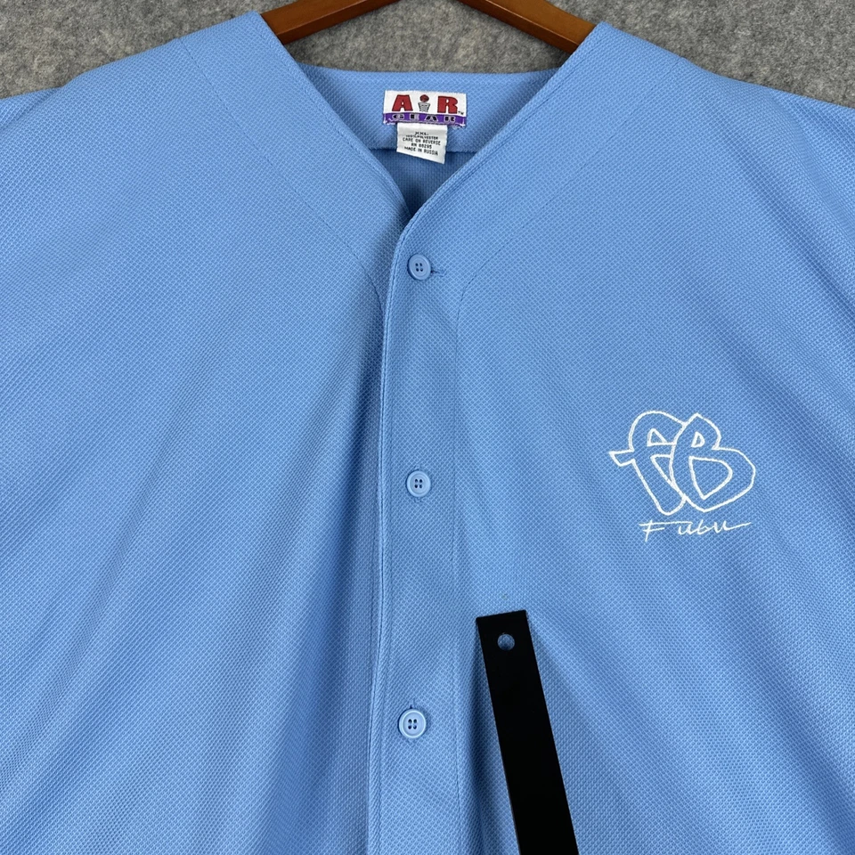 Camiseta/pantalones cortos FuBu de colección para hombre XXL azul Air Gear bordados ropa de calle hip hop Y2K Foto 4 de 4