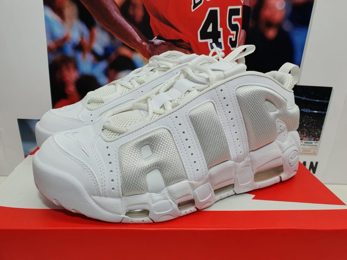 ジ*ー様 Nike Air More Uptempo Low ホワイト Nike Air More Uptempo Low White Men's UK 10 EUR 45 (FZ3055 100