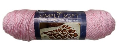   Caron Simply Soft Worsted Weight Acrylic Yarn - 1 Skein Color Soft Pink #2614