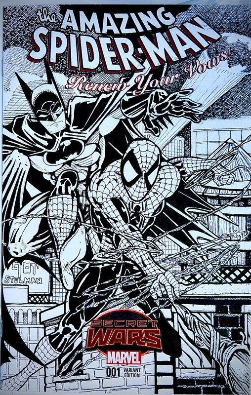 Original Art Amazing Spider-Man Batman McFarlane Styl Sketch Cover Comic lot